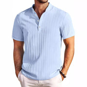 Matteo Whitmore | Ribbed Henley Shirt For Men