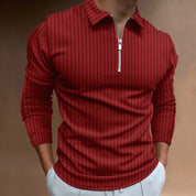 Sebastian Laurent | Ribbed Zip Collar Shirt For Men