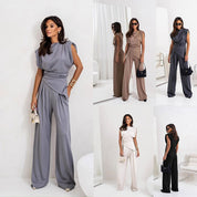Isabella Moreau | Elegant Draped Two-Piece Set For Women