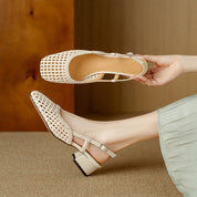 Isabella Moreau | Woven Slingback Heels For Women