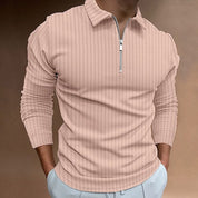 Sebastian Laurent | Ribbed Zip Collar Shirt For Men