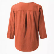 Sienna Hartwell | Casual Linen Button Tunic For Women