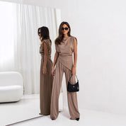 Isabella Moreau | Elegant Draped Two-Piece Set For Women