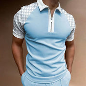 Dominic Sinclair | Zip Collar Contrast Polo Shirt For Men