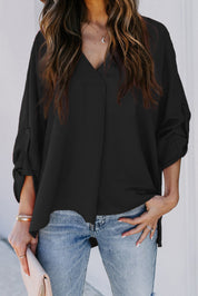 Isabelle Monroe | Elegant V-Neck Chiffon Blouse For Women