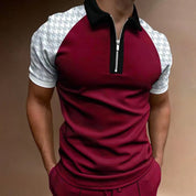 Dominic Sinclair | Zip Collar Contrast Polo Shirt For Men