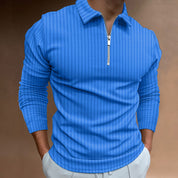 Sebastian Laurent | Ribbed Zip Collar Shirt For Men