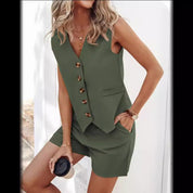 Bianca Romano | Tailored Vest & Shorts Set For Women