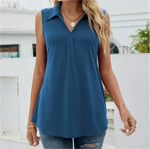 Isabella Monroe | Sleeveless V-Neck Blouse For Women
