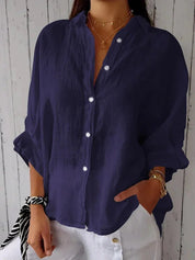 Aurora Whitfield | Relaxed Linen Button Shirt For Women