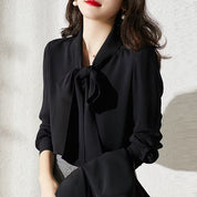 Camille Laurent | Elegant Bow Tie Blouse For Women