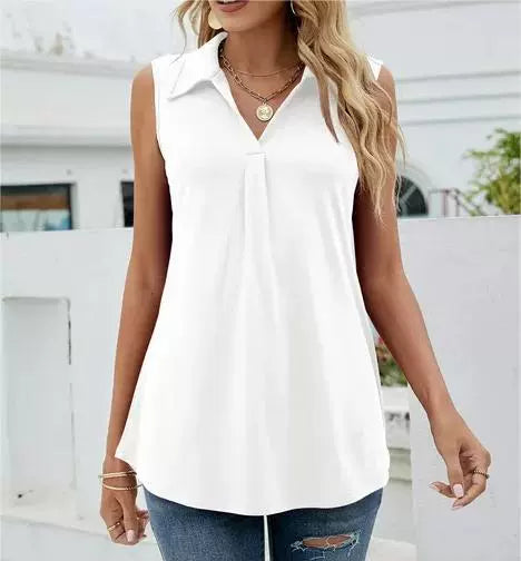 Isabella Monroe | Sleeveless V-Neck Blouse For Women