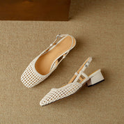 Isabella Moreau | Woven Slingback Heels For Women