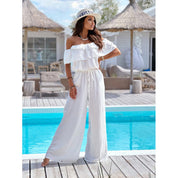 Amelia Laurent | Off Shoulder Wide Leg Jumpsuit For Women