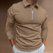 Sebastian Laurent | Ribbed Zip Collar Shirt For Men