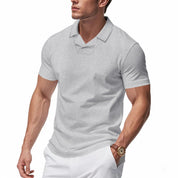 Luca Moretti | Breathable Textured Polo Shirt For Men