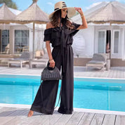 Amelia Laurent | Off Shoulder Wide Leg Jumpsuit For Women