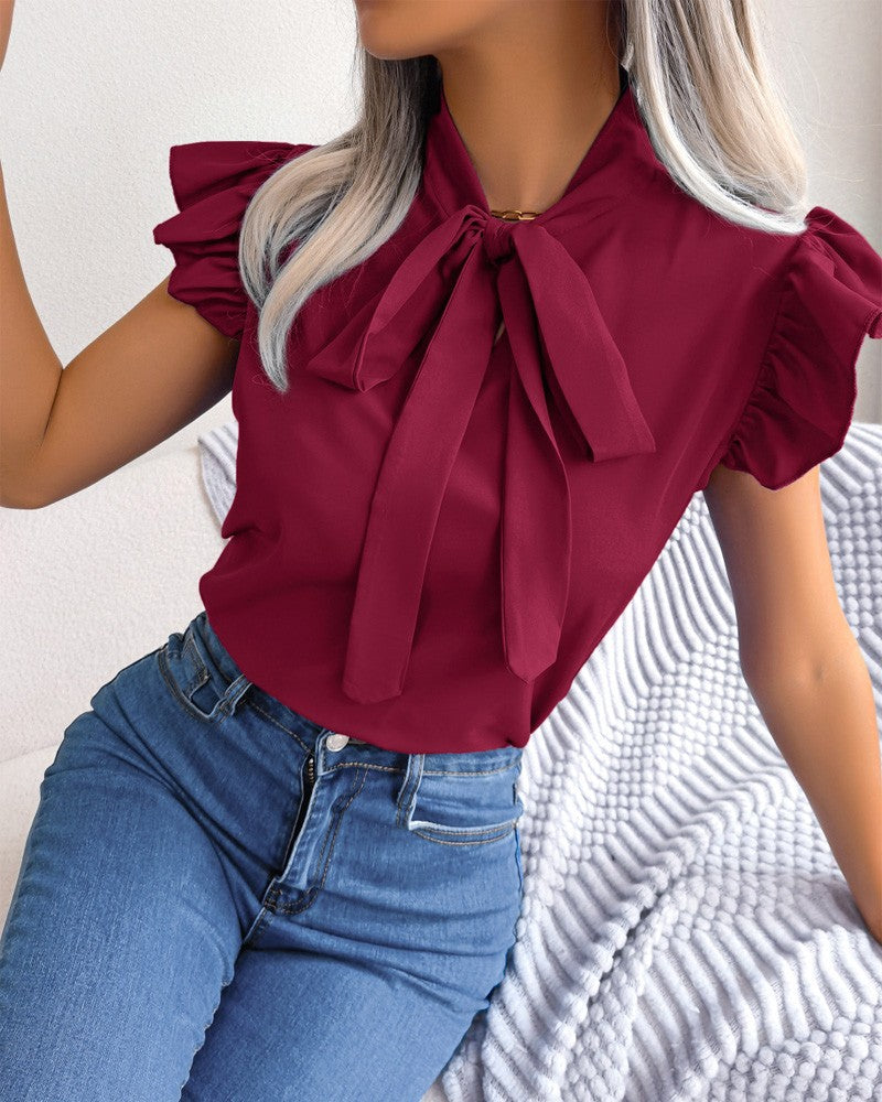 Vivienne Laurent | Elegant Bow Tie Blouse For Women