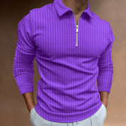 Sebastian Laurent | Ribbed Zip Collar Shirt For Men