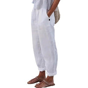 Lucia Bellini | Relaxed Linen Trousers For Women