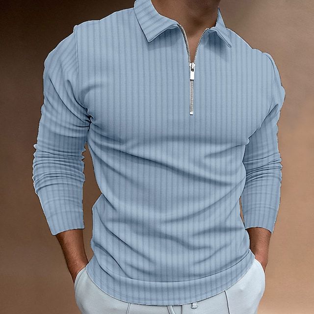Sebastian Laurent | Ribbed Zip Collar Shirt For Men