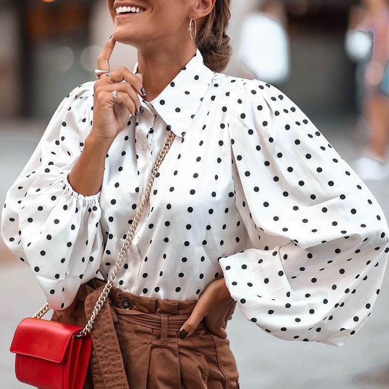 Vivienne Ashford | Polka Dot Statement Blouse For Women