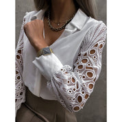 Valeria Hollingsworth | Lace Sleeve Blouse For Women
