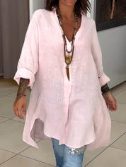 Valerie Kensington | Oversized Linen Shirt Dress For Women