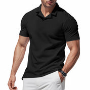 Luca Moretti | Breathable Textured Polo Shirt For Men