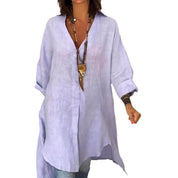 Valerie Kensington | Oversized Linen Shirt Dress For Women