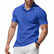 Luca Moretti | Breathable Textured Polo Shirt For Men
