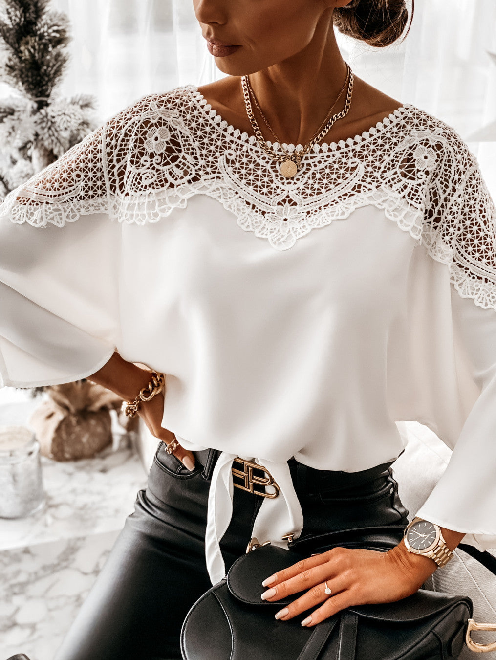 Candice Holloway | Lace Detail Blouse For Women