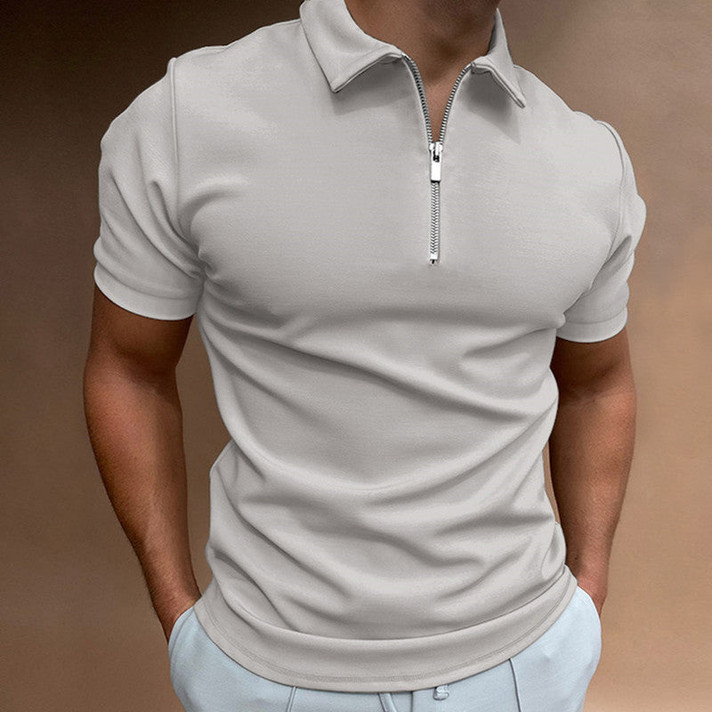 Alessandro Moretti | Zip Collar Polo Shirt For Men