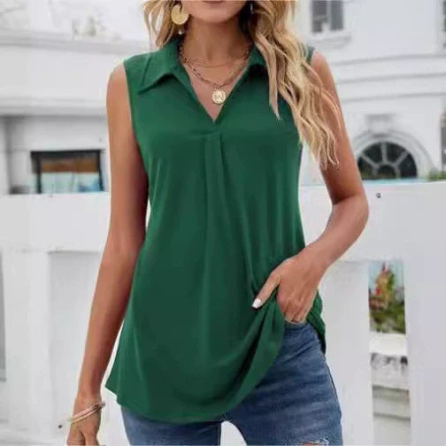 Isabella Monroe | Sleeveless V-Neck Blouse For Women