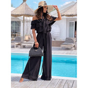 Amelia Laurent | Off Shoulder Wide Leg Jumpsuit For Women