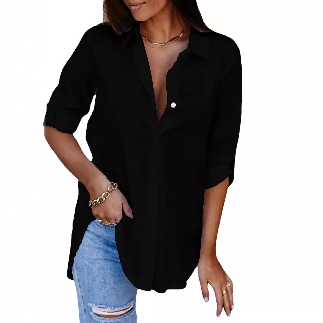 Olivia Whitmore | Relaxed Button-Up Shirt For Women