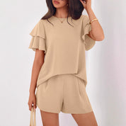Amelia Sinclair | Ruffle Sleeve Shorts Set For Women