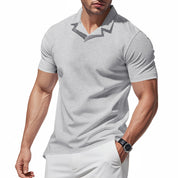 Luca Moretti | Breathable Textured Polo Shirt For Men