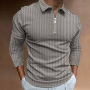 Sebastian Laurent | Ribbed Zip Collar Shirt For Men