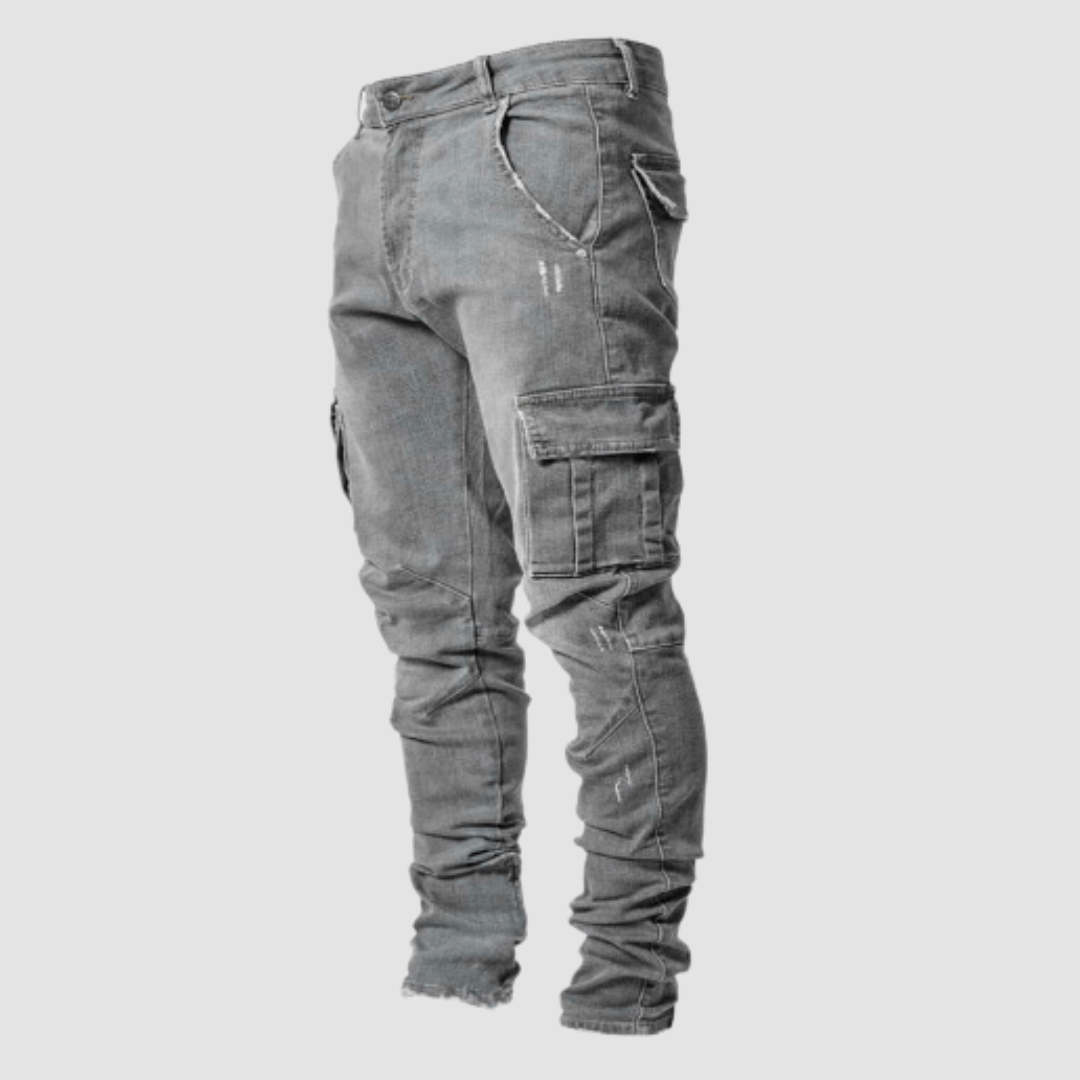 Marcus Hale | Slim Fit Cargo Denim Jeans