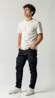 Marcus Hale | Slim Fit Cargo Denim Jeans