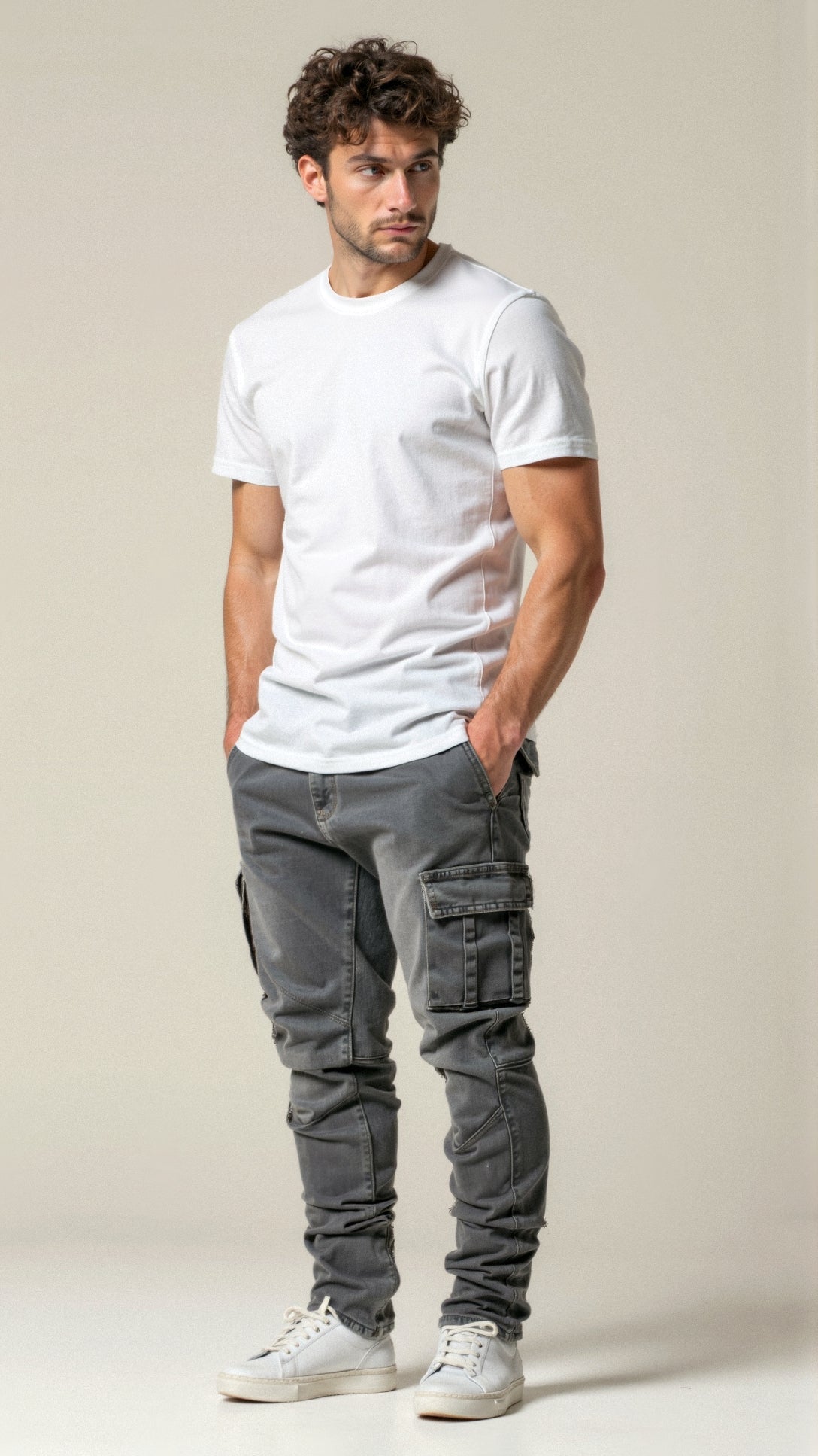 Marcus Hale | Slim Fit Cargo Denim Jeans