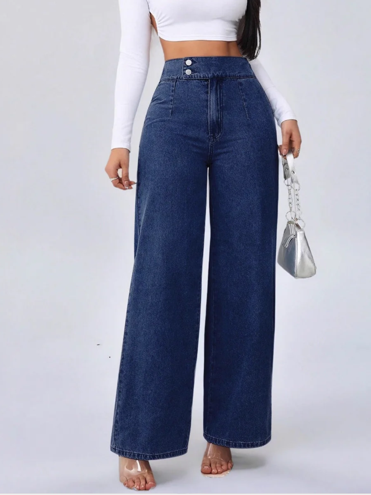 Janice | Women's Straight-Leg High-Waisted Denim Boyfriend Jeans