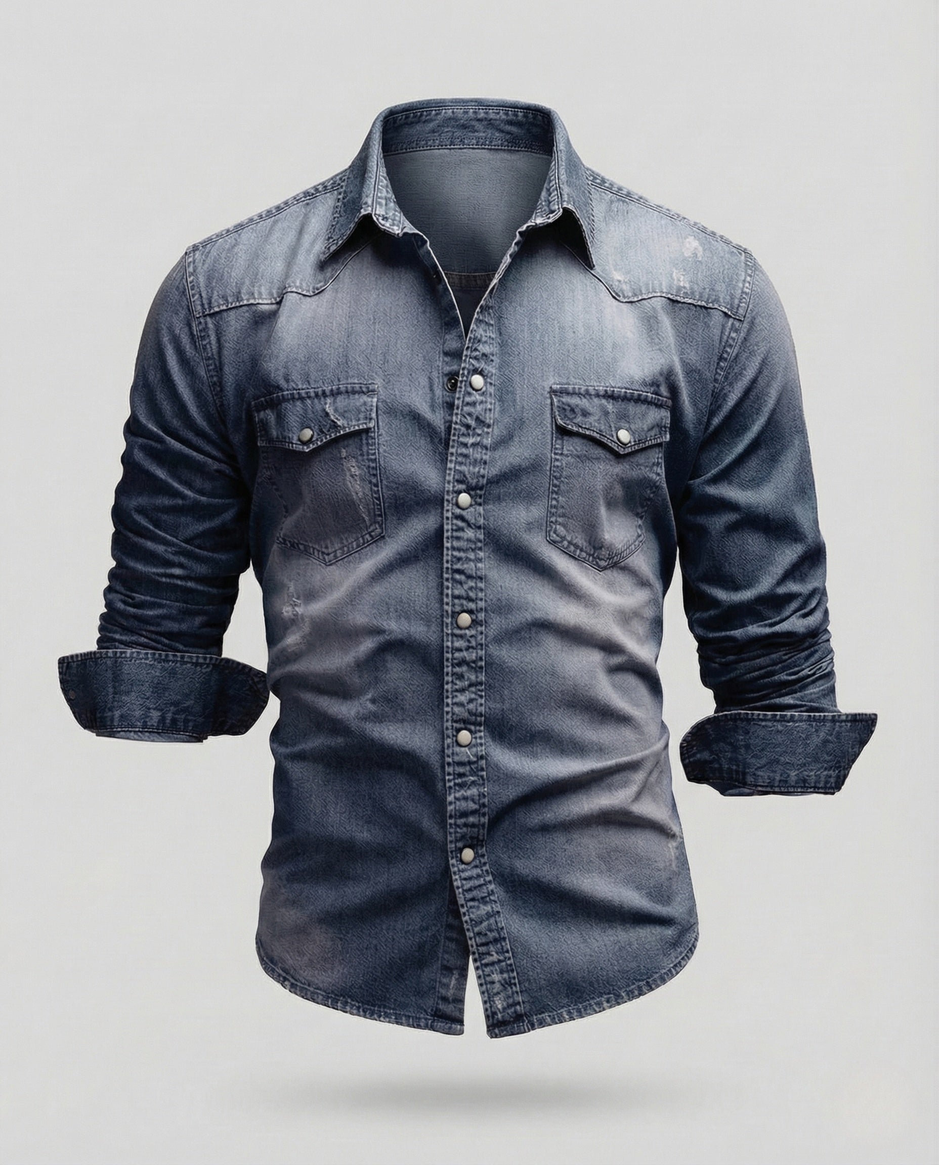 Marco Bellini | Classic Denim Shirt For Men