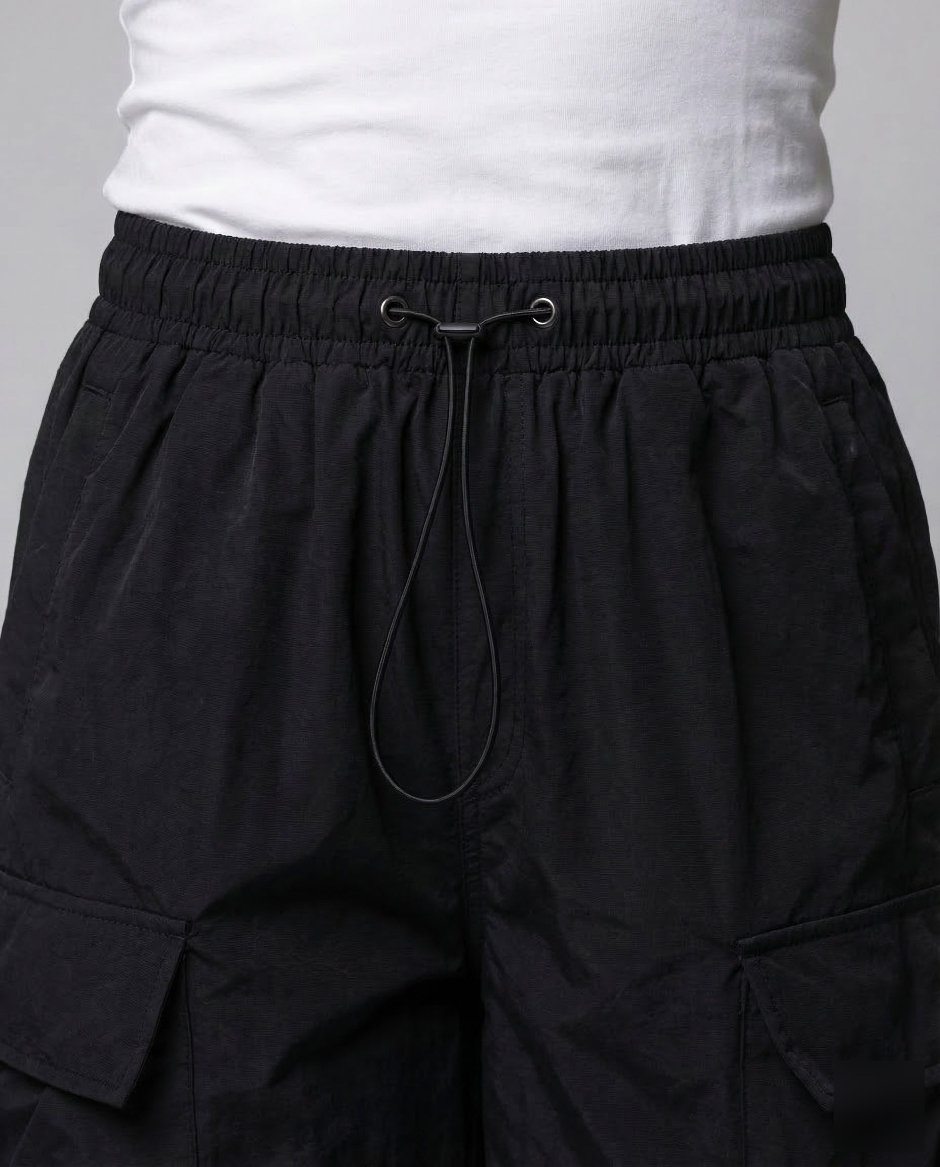 Natasha Ellroy | Black Oversized Balloon Cargo Pants