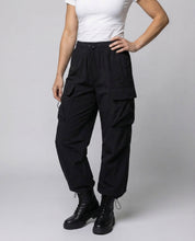 Natasha Ellroy | Black Oversized Balloon Cargo Pants