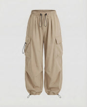Natasha Ellroy | Black Oversized Balloon Cargo Pants