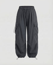 Natasha Ellroy | Black Oversized Balloon Cargo Pants