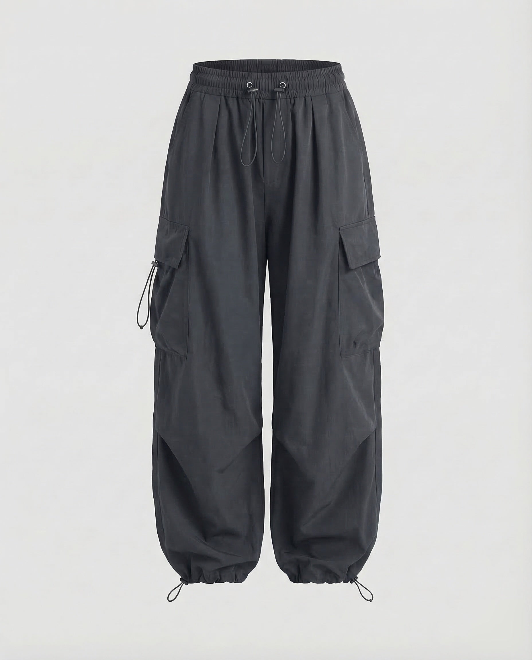 Natasha Ellroy | Black Oversized Balloon Cargo Pants