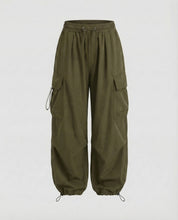 Natasha Ellroy | Black Oversized Balloon Cargo Pants
